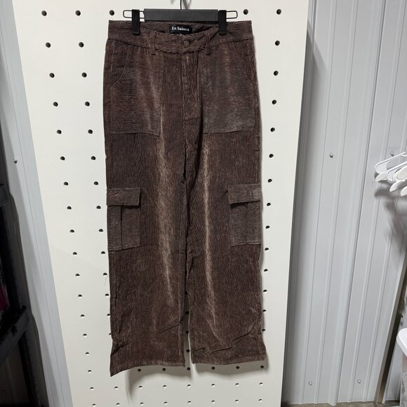 NWT En Saison Dark Brown Corduroy Set Size Medium - Picture 1 of 6